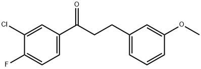 3'-CHLORO-4'-FLUORO-3-(3-METHOXYPHENYL)PROPIOPHENONE Struktur