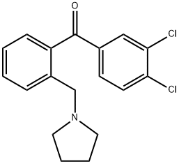 3,4-DICHLORO-2'-PYRROLIDINOMETHYL BENZOPHENONE Struktur