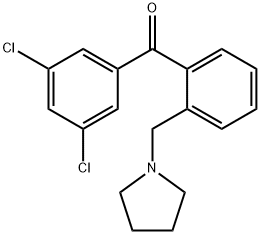 3,5-DICHLORO-2'-PYRROLIDINOMETHYL BENZOPHENONE Struktur