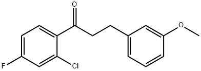 2'-CHLORO-4'-FLUORO-3-(3-METHOXYPHENYL)PROPIOPHENONE Struktur