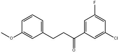 3'-CHLORO-5'-FLUORO-3-(3-METHOXYPHENYL)PROPIOPHENONE Struktur