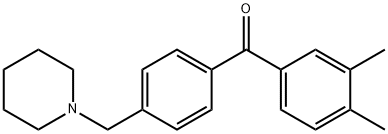 3,4-DIMETHYL-4'-PIPERIDINOMETHYL BENZOPHENONE Struktur