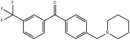 4'-PIPERIDINOMETHYL-3-TRIFLUOROMETHYLBENZOPHENONE Struktur