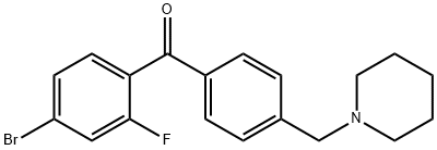 4-BROMO-2-FLUORO-4'-PIPERIDINOMETHYL BENZOPHENONE Struktur