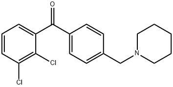 2,3-DICHLORO-4'-PIPERIDINOMETHYL BENZOPHENONE Struktur