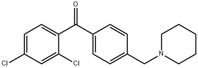 2,4-DICHLORO-4'-PIPERIDINOMETHYL BENZOPHENONE Struktur