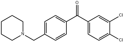 3,4-DICHLORO-4'-PIPERIDINOMETHYL BENZOPHENONE Struktur