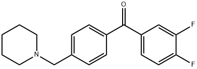 3,4-DIFLUORO-4'-PIPERIDINOMETHYL BENZOPHENONE Struktur