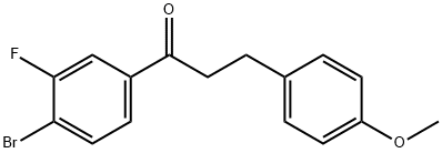 4'-BROMO-3'-FLUORO-3-(4-METHOXYPHENYL)PROPIOPHENONE Struktur