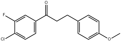 4'-CHLORO-3'-FLUORO-3-(4-METHOXYPHENYL)PROPIOPHENONE Struktur