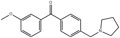 3-METHOXY-4'-PYRROLIDINOMETHYL BENZOPHENONE Struktur