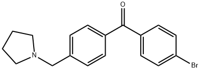 4-BROMO-4'-PYRROLIDINOMETHYL BENZOPHENONE Struktur