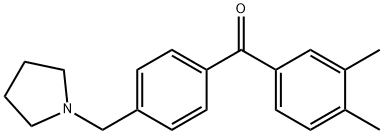 3,4-DIMETHYL-4'-PYRROLIDINOMETHYL BENZOPHENONE Struktur