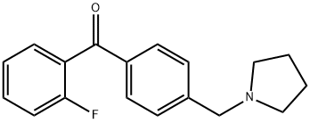 2-FLUORO-4'-PYRROLIDINOMETHYL BENZOPHENONE Struktur