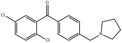 2,5-DICHLORO-4'-PYRROLIDINOMETHYL BENZOPHENONE Struktur