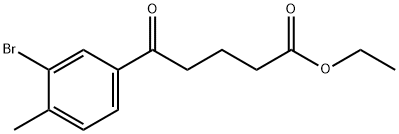 ETHYL 5-(3-BROMO-4-METHYLPHENYL)-5-OXOVALERATE Struktur