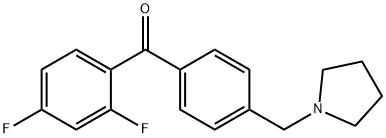 2,4-DIFLUORO-4'-PYRROLIDINOMETHYL BENZOPHENONE Struktur