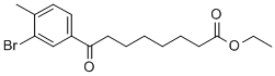 ETHYL 8-(3-BROMO-4-METHYLPHENYL)-8-OXOOCTANOATE Struktur