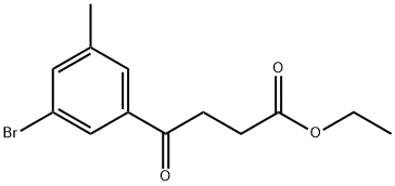 ETHYL 4-(3-BROMO-5-METHYLPHENYL)-4-OXOBUTYRATE Struktur