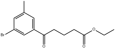 ETHYL 5-(3-BROMO-5-METHYLPHENYL)-5-OXOVALERATE Struktur