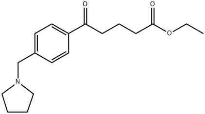 ETHYL 5-OXO-5-[(4-PYRROLIDINOMTHYL)PHENYL]VALERATE Struktur