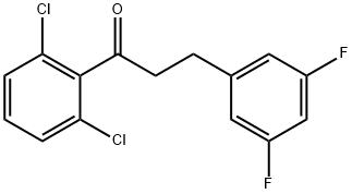 2',6'-DICHLORO-3-(3,5-DIFLUOROPHENYL)PROPIOPHENONE Struktur