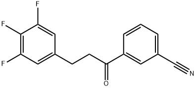 3'-CYANO-3-(3,4,5-TRIFLUOROPHENYL)PROPIOPHENONE Struktur