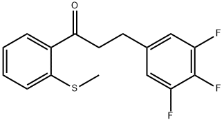 2'-THIOMETHYL-3-(3,4,5-TRIFLUOROPHENYL)PROPIOPHENONE Struktur