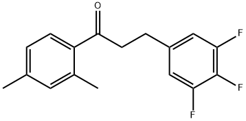 2',4'-DIMETHYL-3-(3,4,5-TRIFLUOROPHENYL)PROPIOPHENONE Struktur