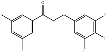 3',5'-DIMETHYL-3-(3,4,5-TRIFLUOROPHENYL)PROPIOPHENONE Struktur