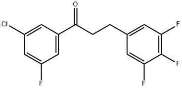 3'-CHLORO-5'-FLUORO-3-(3,4,5-TRIFLUOROPHENYL)PROPIOPHENONE Struktur