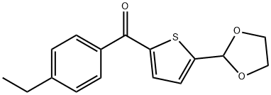 5-(1,3-DIOXOLAN-2-YL)-2-(4-ETHYLBENZOYL)THIOPHENE Struktur