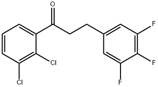 2',3'-DICHLORO-3-(3,4,5-TRIFLUOROPHENYL)PROPIOPHENONE Struktur