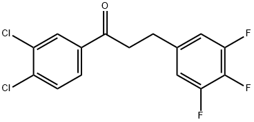 3',4'-DICHLORO-3-(3,4,5-TRIFLUOROPHENYL)PROPIOPHENONE Struktur