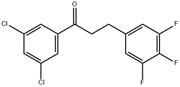 3',5'-DICHLORO-3-(3,4,5-TRIFLUOROPHENYL)PROPIOPHENONE Struktur