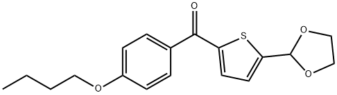 2-(4-N-BUTOXYBENZOYL)-5-(1,3-DIOXOLAN-2-YL)THIOPHENE Struktur