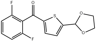 2-(2,6-DIFLUOROBENZOYL)-5-(1,3-DIOXOLAN-2-YL)THIOPHENE Struktur