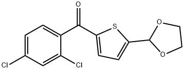 2-(2,4-DICHLOROBENZOYL)-5-(1,3-DIOXOLAN-2-YL)THIOPHENE Struktur