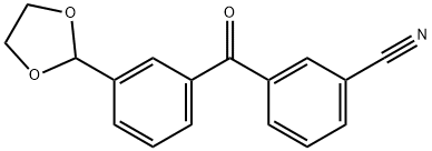 3-CYANO-3'-(1,3-DIOXOLAN-2-YL)BENZOPHENONE Struktur