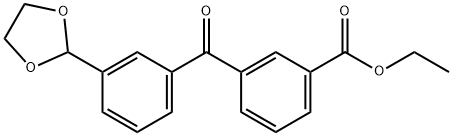 3-CARBOETHOXY-3'-(1,3-DIOXOLAN-2-YL)BENZOPHENONE Struktur