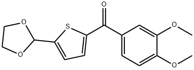 2-(3,4-DIMETHOXYBENZOYL)-5-(1,3-DIOXOLAN-2-YL)THIOPHENE Struktur