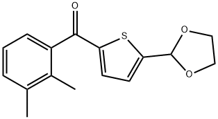 2-(2,3-DIMETHYLBENZOYL)-5-(1,3-DIOXOLAN-2-YL)THIOPHENE Struktur