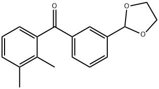 2,3-DIMETHYL-3'-(1,3-DIOXOLAN-2-YL)BENZOPHENONE Struktur