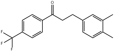 3-(3,4-DIMETHYLPHENYL)-4'-TRIFLUOROMETHYLPROPIOPHENONE Struktur