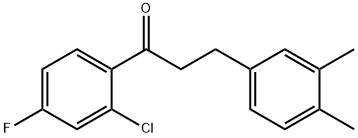 2'-CHLORO-3-(3,4-DIMETHYLPHENYL)-4'-FLUOROPROPIOPHENONE Struktur