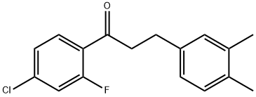 4'-CHLORO-3-(3,4-DIMETHYLPHENYL)-2'-FLUOROPROPIOPHENONE Struktur