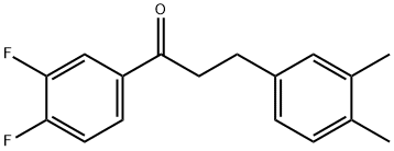 3',4'-DIFLUORO-3-(3,4-DIMETHYLPHENYL)PROPIOPHENONE Struktur