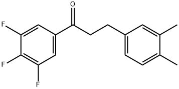 3-(3,4-DIMETHYLPHENYL)-3',4',5'-TRIFLUOROPROPIOPHENONE Struktur