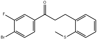 4'-BROMO-3'-FLUORO-3-(2-THIOMETHYLPHENYL)PROPIOPHENONE Struktur