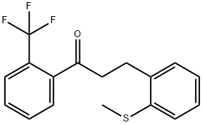 3-(2-THIOMETHYLPHENYL)-2'-TRIFLUOROMETHYLPROPIOPHENONE Struktur